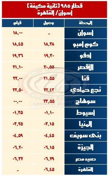 مواعيد القطارات الإضافية (4)