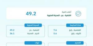 وزارة البيئة: المدينة المنورة تسجّل أعلى كمية أمطار بـ 49,2 ملم - عرب فايف