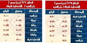 مواعيد القطارات على خطي «القنطرة - شرق بئر العبد» و«بشتيل - كفر داوود - السادات» - عرب فايف