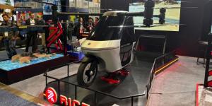 Rictor Skyrider X1 مشروع دراجة نارية تتحول إلى طائرة مروحية #CES2025 - عرب فايف