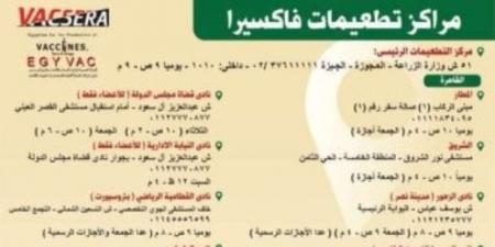 ننشر خريطة أماكن تطعيمات فاكسيرا ومواعيد العمل - عرب فايف