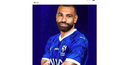 هل انتقل النجم المصري للهلال ؟..تركي آل الشيخ ينشر صورة محمد صلاح بالقميص الأزرق - عرب فايف