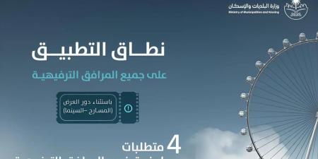 "الموقع والمساحة والنشاط".. "البلديات" تصدر الدليل المحدث لاشتراطات المرافق الترفيهية - عرب فايف