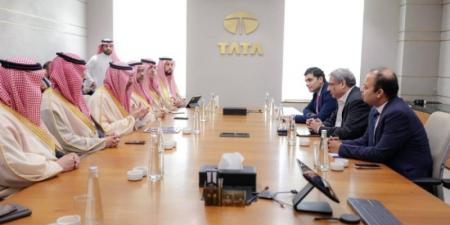 الخريف يبحث مع مجموعة TATA الهندية فرص التعاون في الصناعات العسكرية والطيران والإلكترونيات - عرب فايف