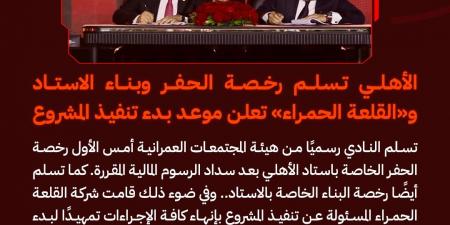 الحلم يتحقق| الأهلي تسلم رخصة الحفر وبناء الاستاد.. والقلعة الحمراء تعلن موعد بدء تنفيذ المشروع - عرب فايف