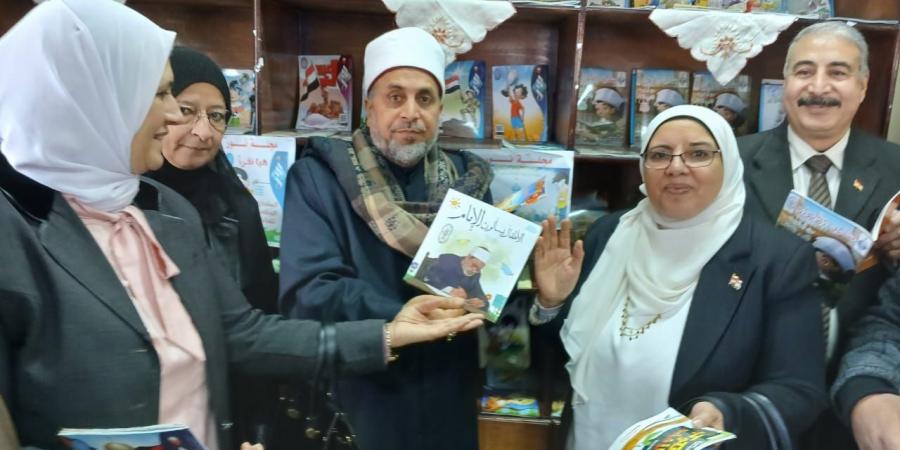 الجنيدي يفتتح المكتبة الرئيسية لمعهد شيبة الإبتدائي بغرب الزقازيق - عرب فايف