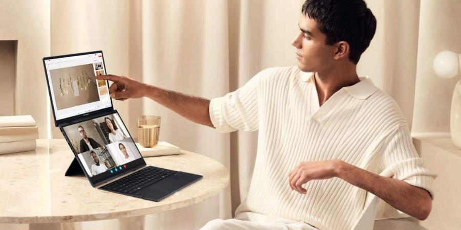 أسوس تطلق حاسوب Zenbook Duo الجديد بشاشتي أولد - عرب فايف