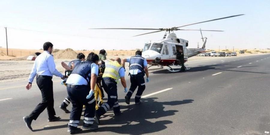 فيديو | جواً.. إنقاذ عشريني تعرّض لحادث بالشارقة - عرب فايف