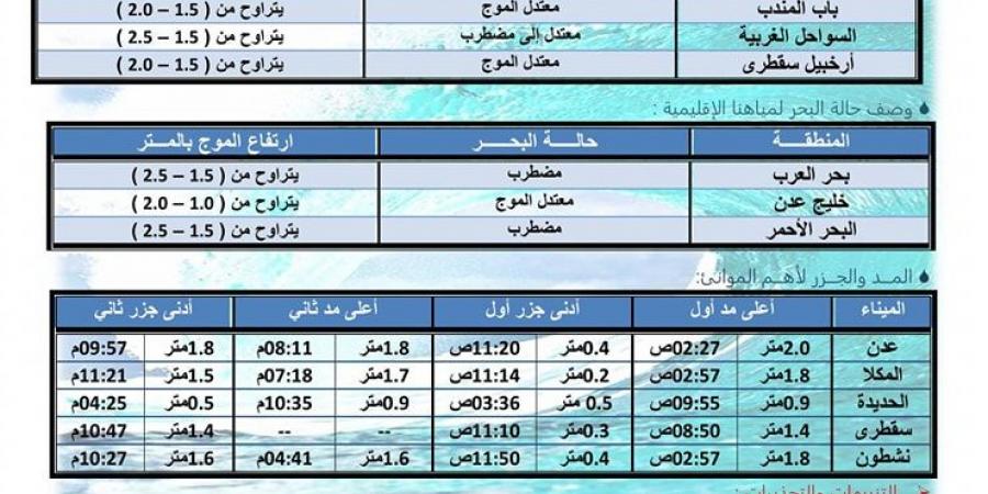 النشرة الجوية في اليمن السبت 25/1/2025.. طقس شديد البرودة وأمطار - عرب فايف