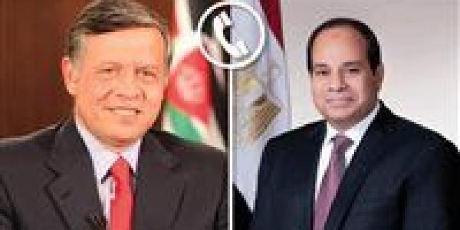 الرئيس السيسي وملك الأردن يؤكدان رفض التهجير والحرص على التعاون مع ترامب لإحلال السلام - عرب فايف