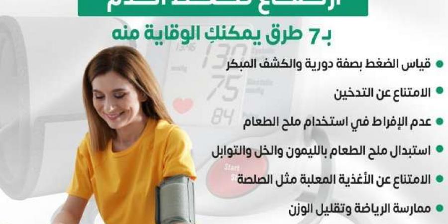 7 خطوات تخلصك من ضغط الدم.. «الصحة» تقدم روشتة للوقاية منه - عرب فايف